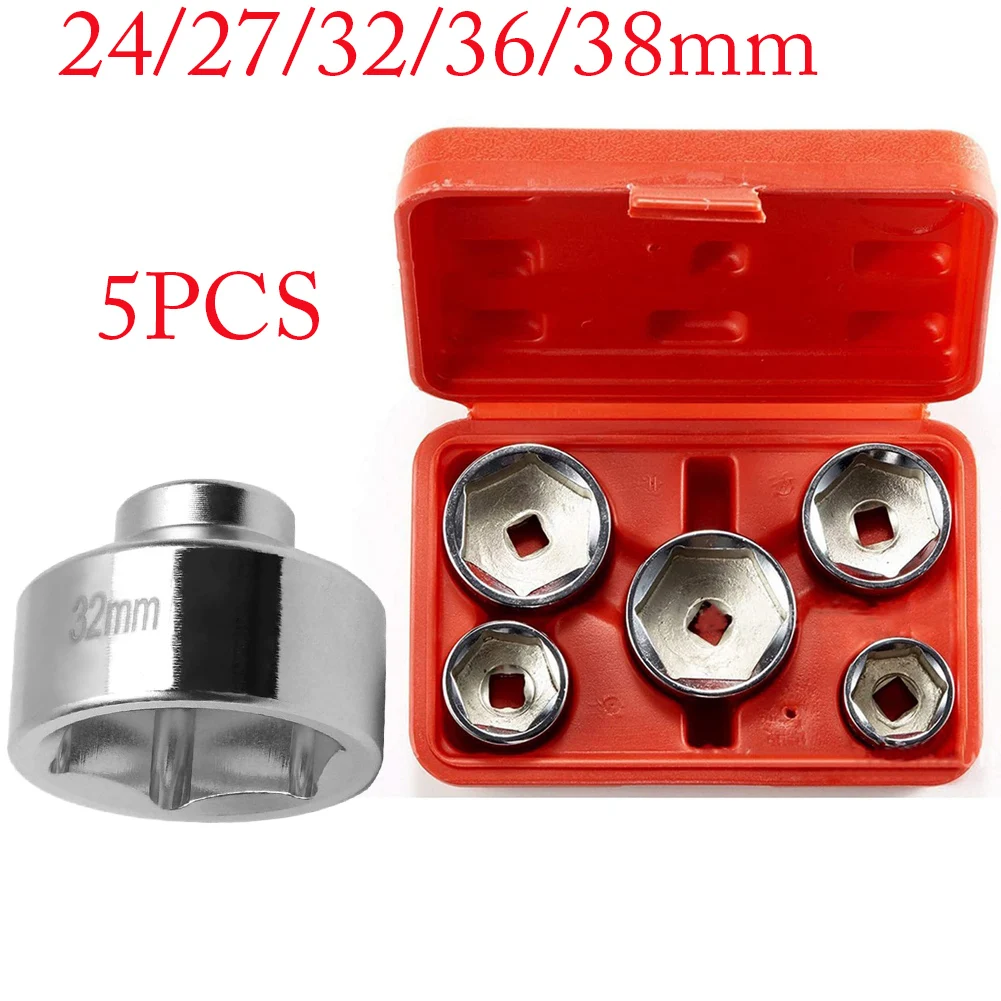 Oil Filter Wrench - 5PCS Oil Filter Cap Wrench Set