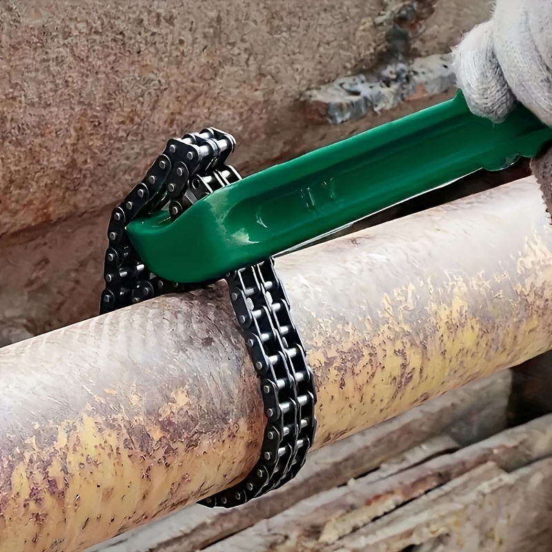 Oil Filter Wrench - Heavy Duty Adjustable Chain Wrench with