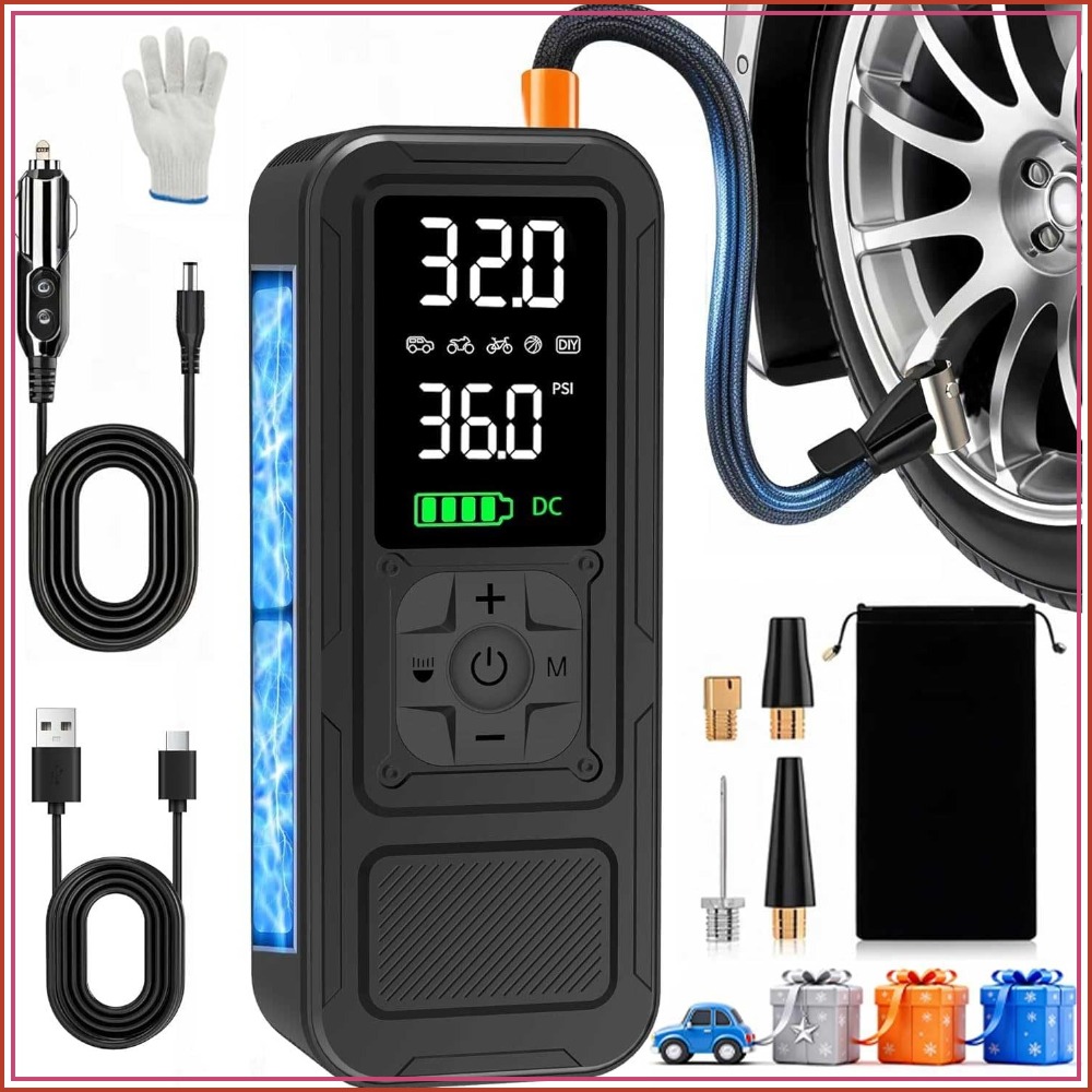 6000mAh Cordless Tire Inflator - Air Compressor recension och pris